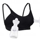 Adjustable Breast-Pumps Holding and Nursing Bra, Suitable for Breastfeeding-Pumps by Lansinoh, Philips Avent, Spectra, Evenflo and More(Black, Medium)